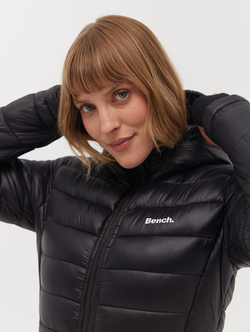 Kara Black BK001 Outerwear Puffer Jackets Shot 1
