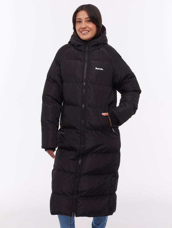 Ryelle Hooded Maxi Parka - Black - Bench