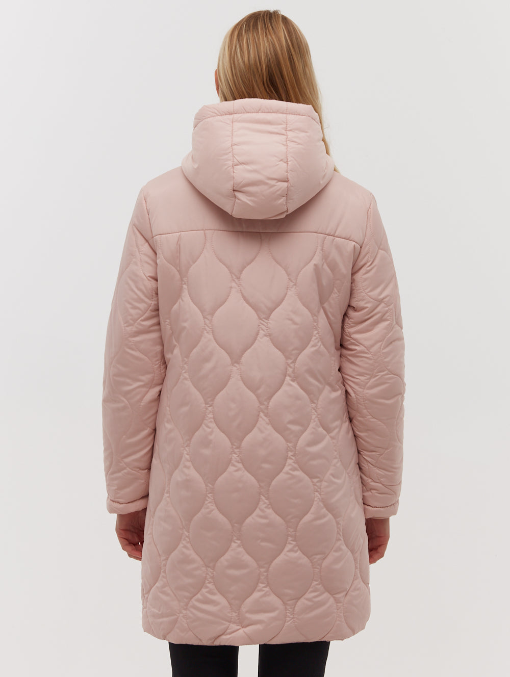 Dakoah Honeycomb Quilted Midi Jacket - Pink
