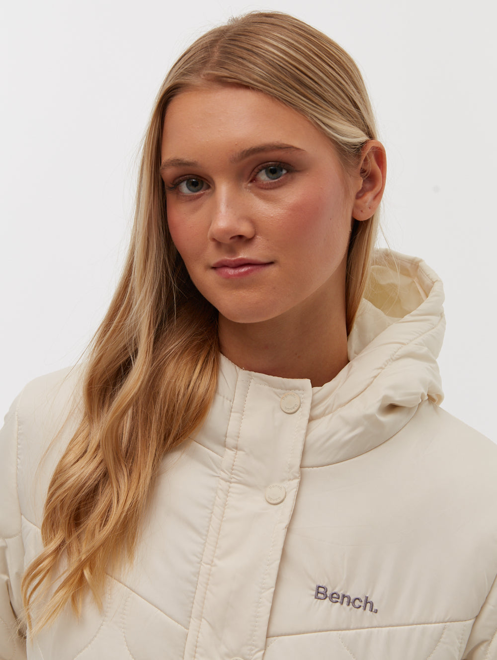 Dakoah Honeycomb Quilted Midi Jacket - White
