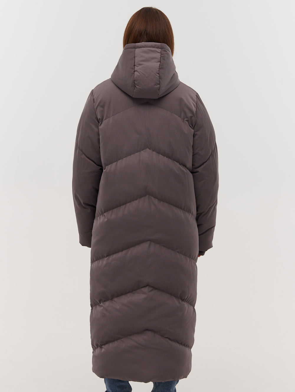 Eloraina Chevron Puffer Parka- Grey