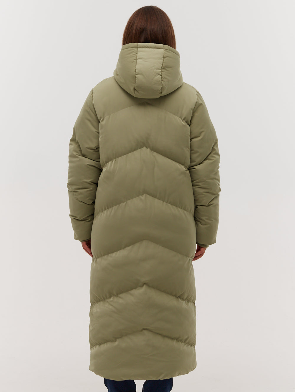 Eloraina Chevron Puffer Parka - Green