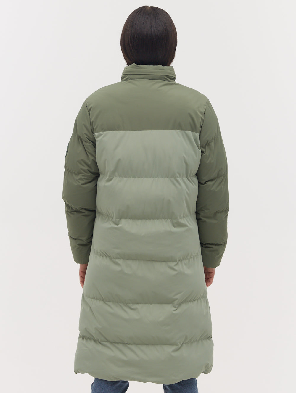 Phyllis Two-Tone Long Parka - Green