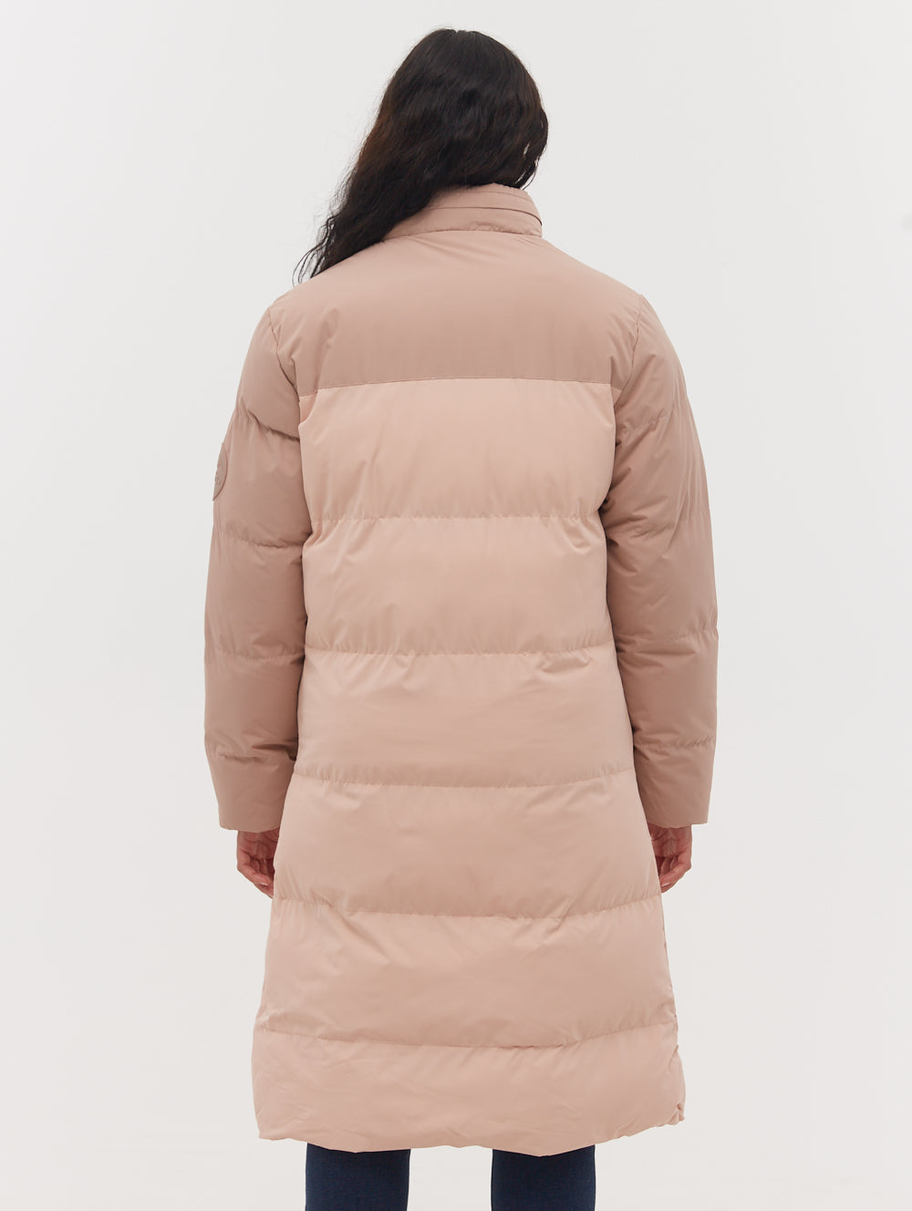 Phyllis Two-Tone Long Parka - Pink