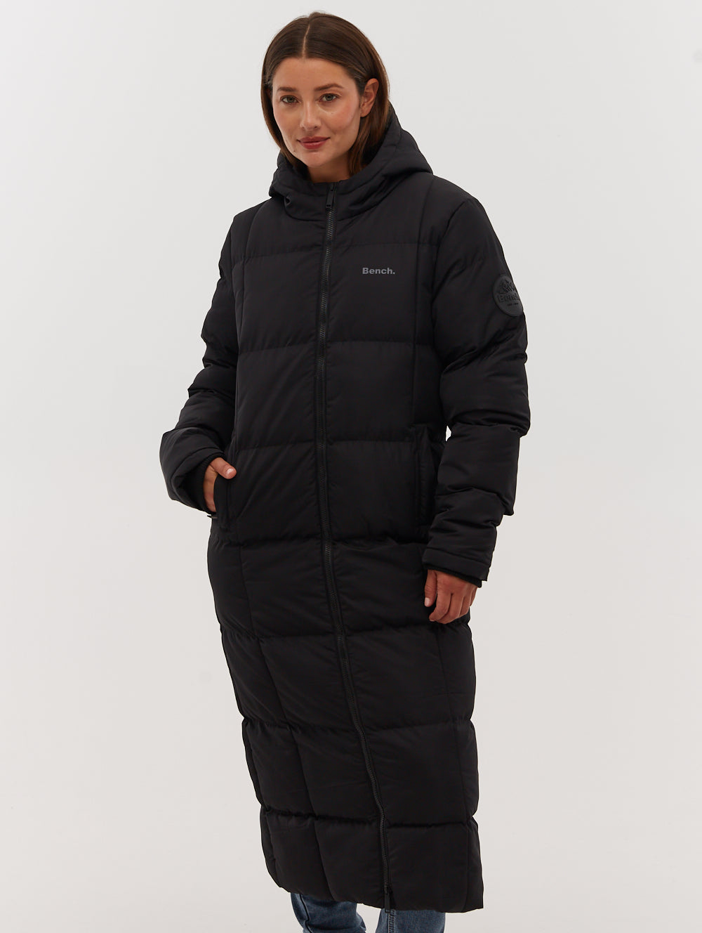 Polli Long Puffer Parka - Black