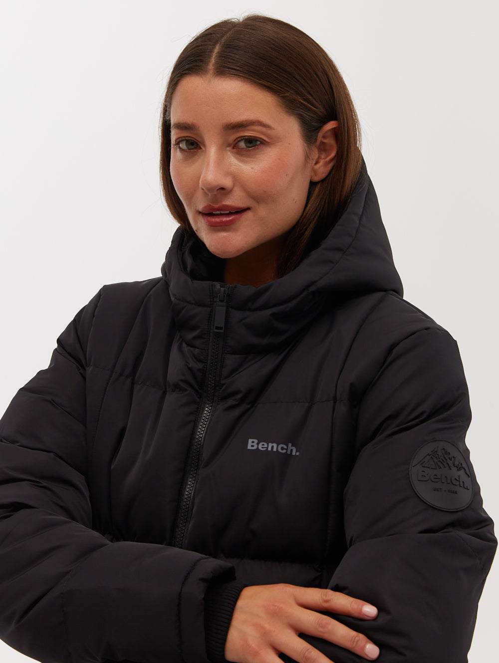 Polli Long Puffer Parka - Black