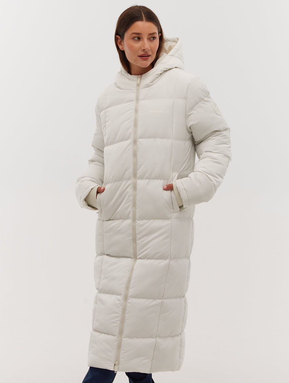 Polli Long Puffer Parka - White