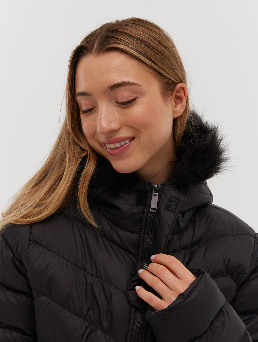 Inken Hooded Puffer Jacket - Black