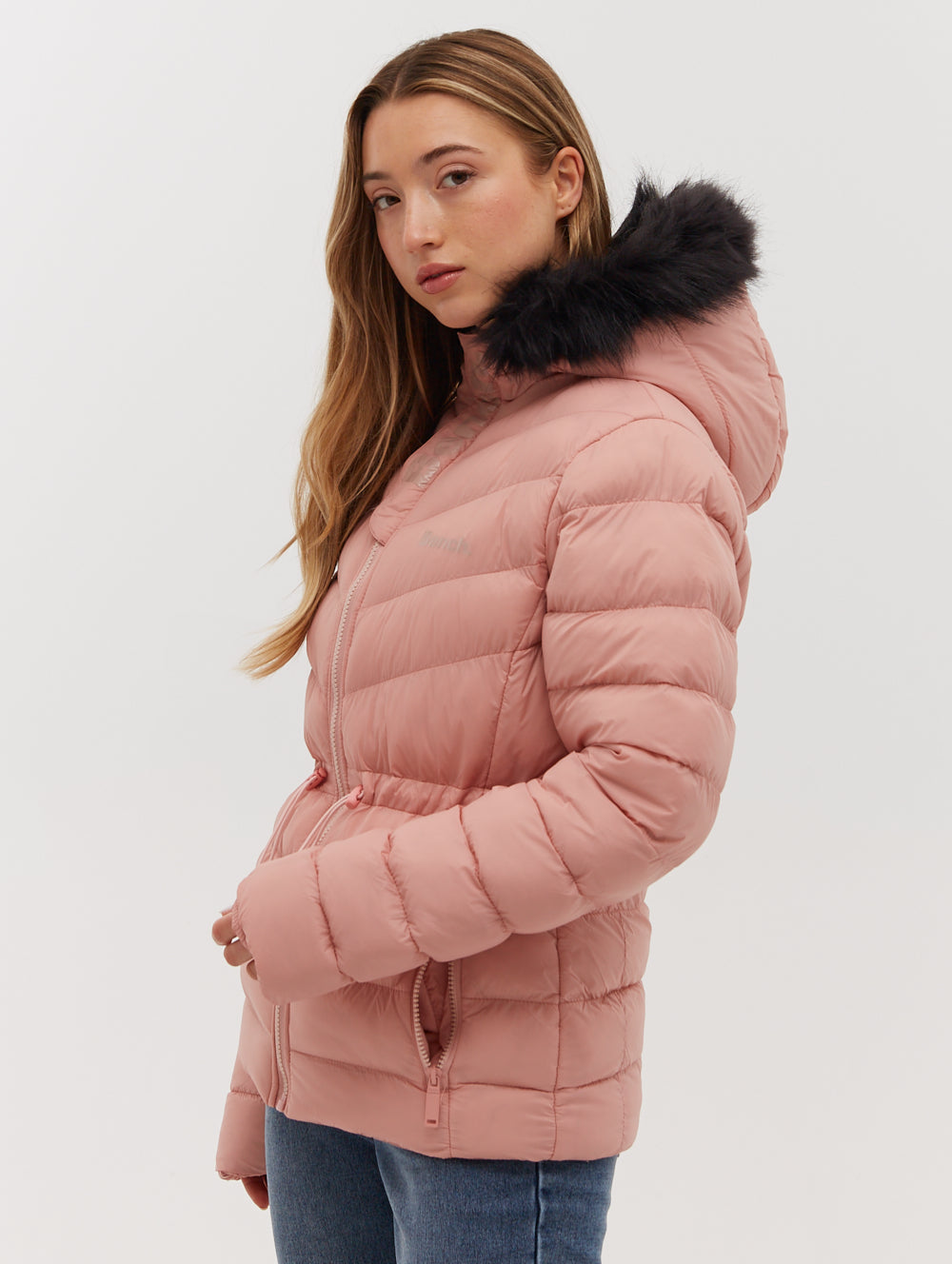 Inken Hooded Puffer Jacket - Pink