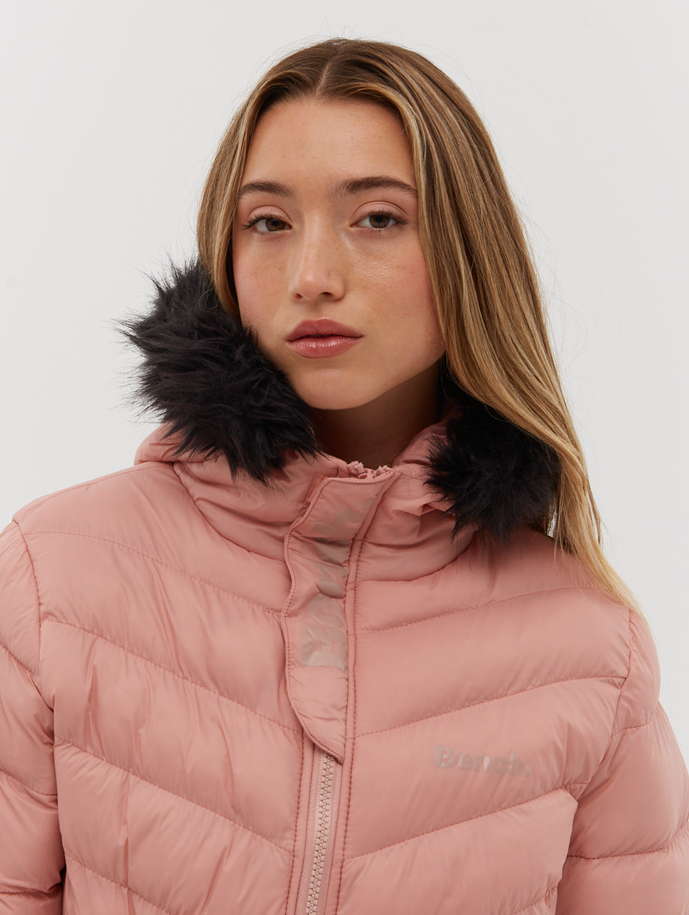 Inken Hooded Puffer Jacket - Pink