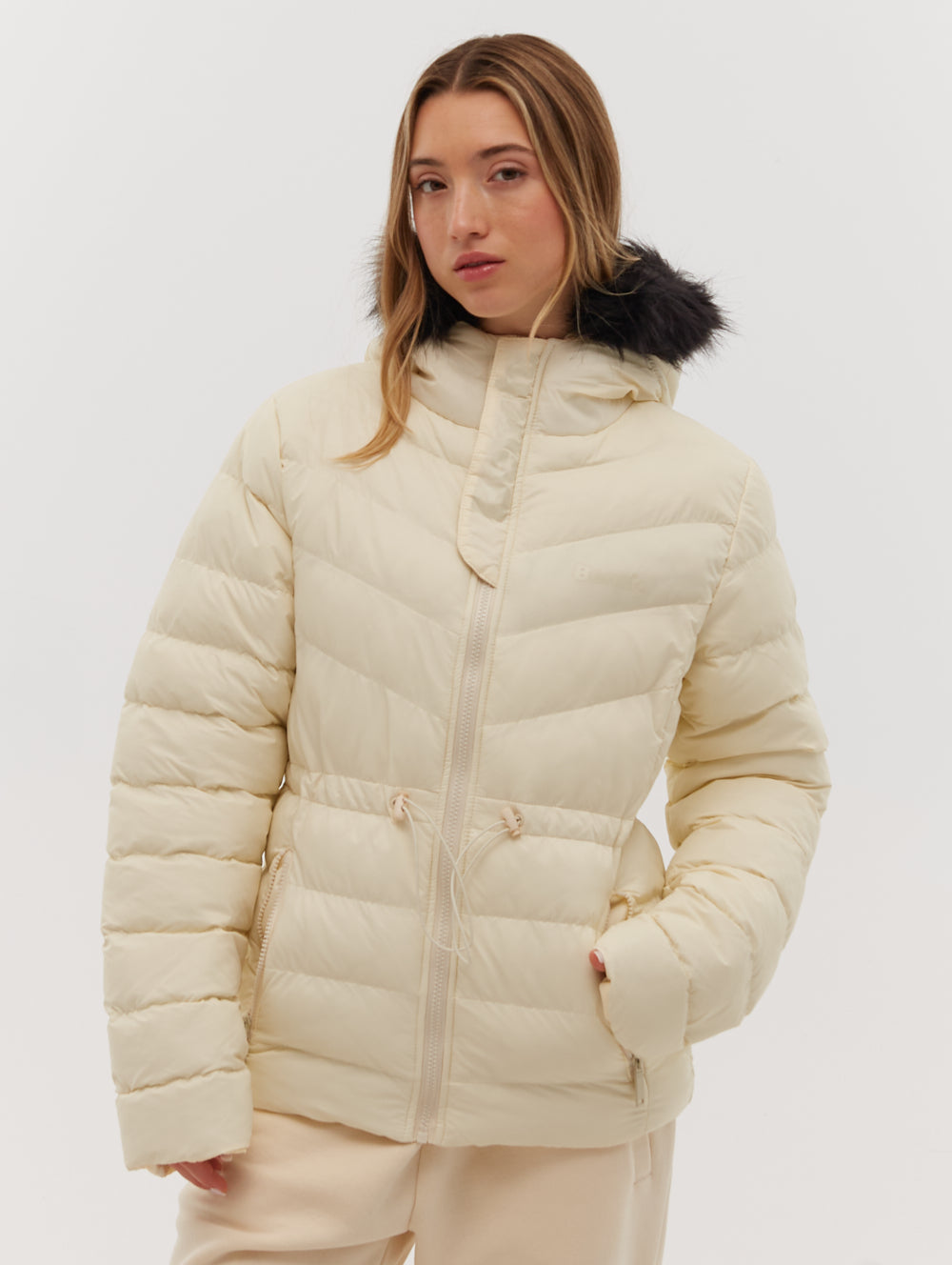 Inken Hooded Puffer Jacket - White