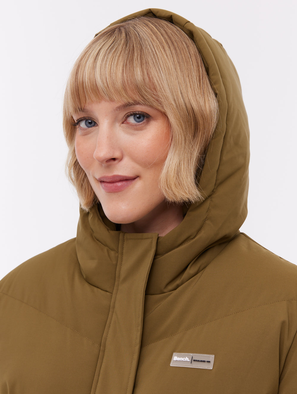 Fina parka matelassé à capuchon - Vert