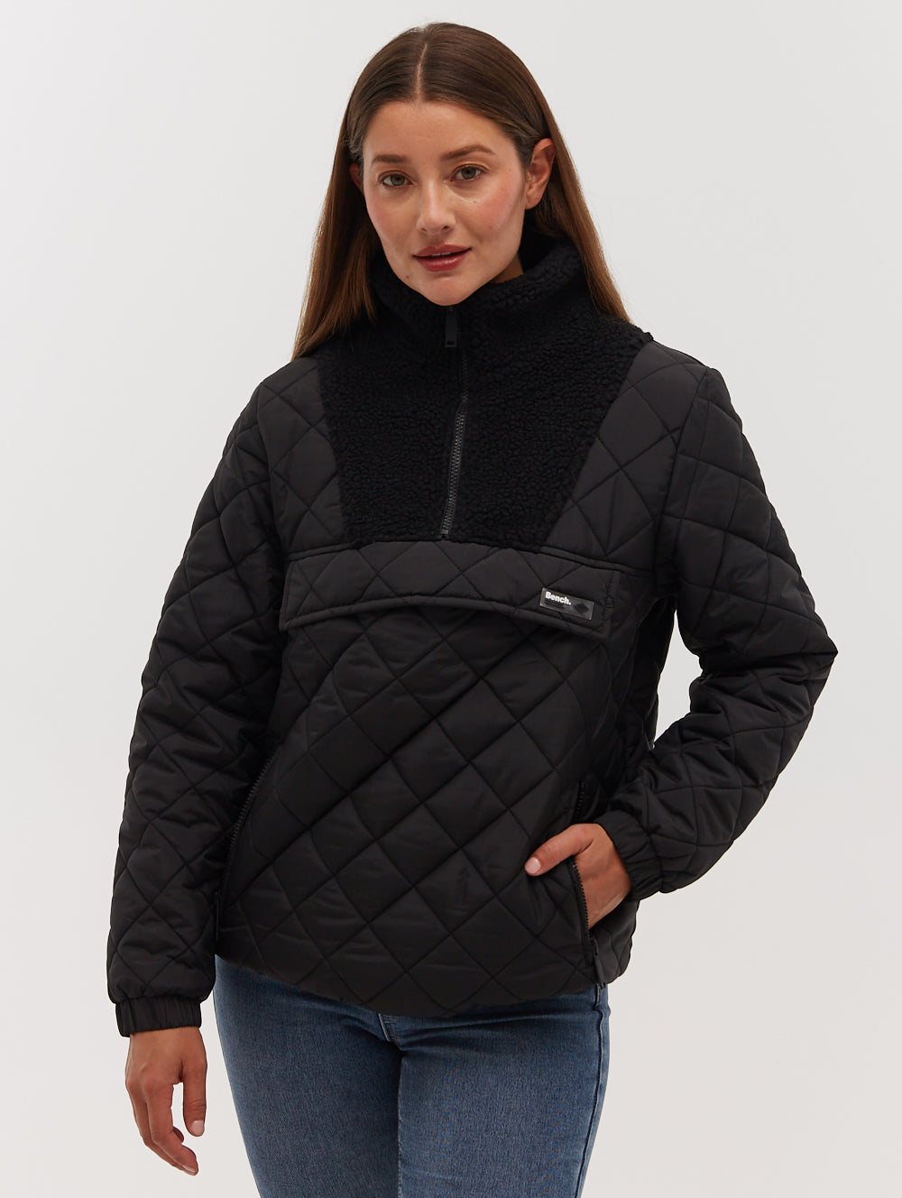 CHEL Black Outerwear 1/4 Zip Pullovers Shot 1