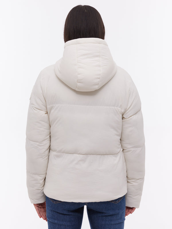 Willah Hooded Puffer Jacket - White - Bench