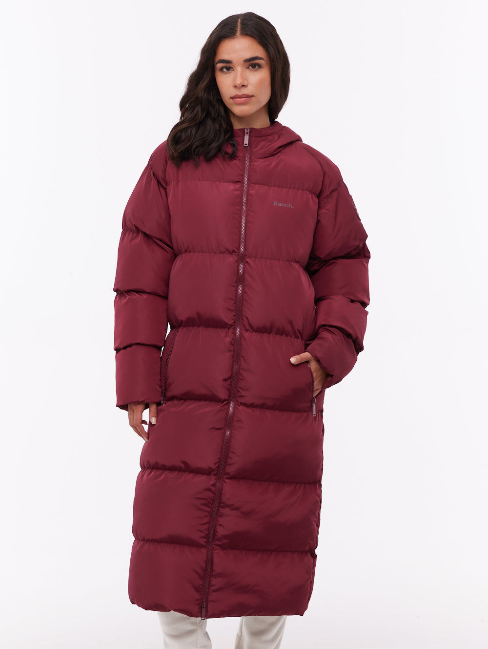 Larah parka matelassé mi-long - Rouge