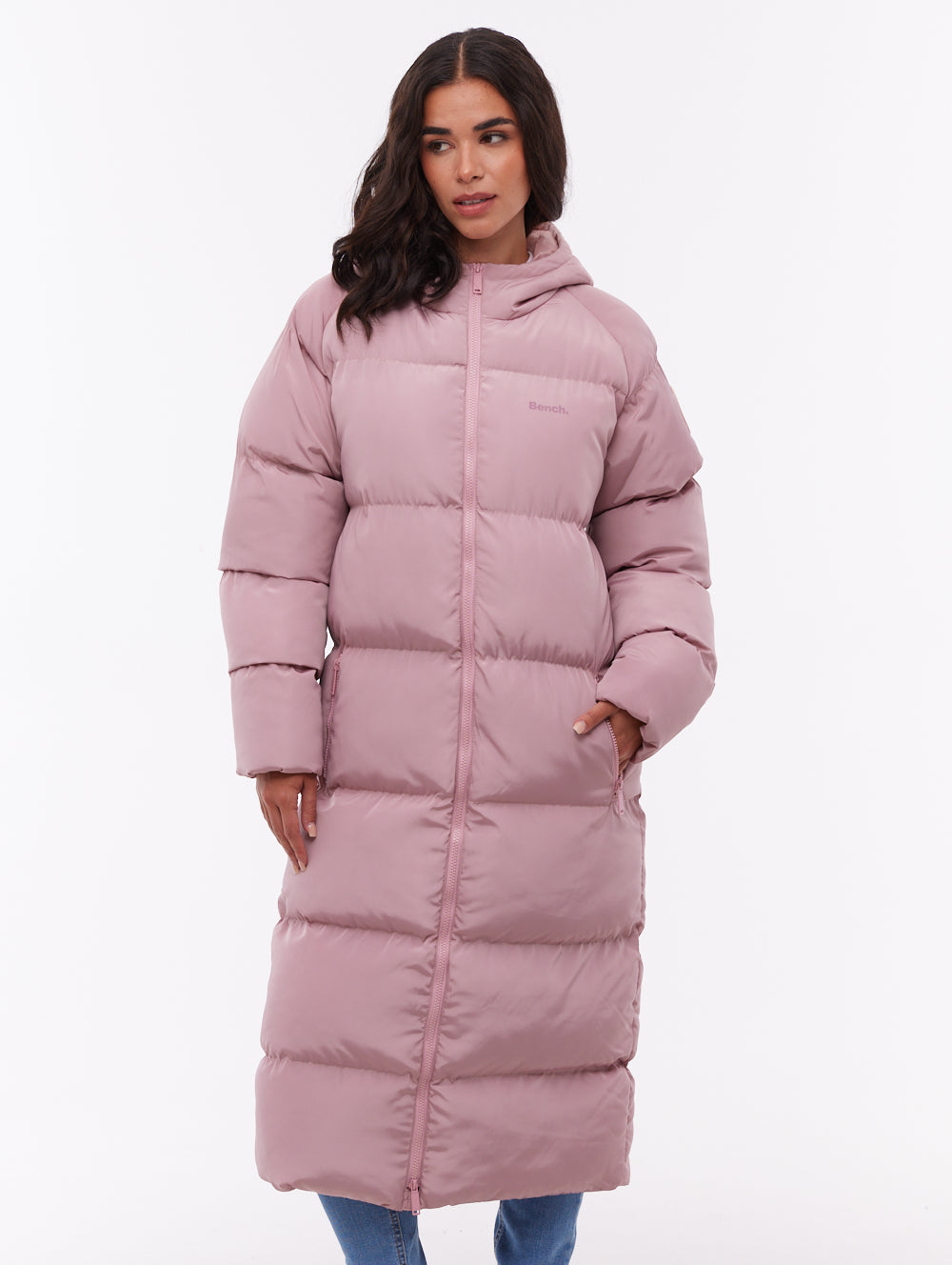 Larah parka matelassé mi-long - Rose