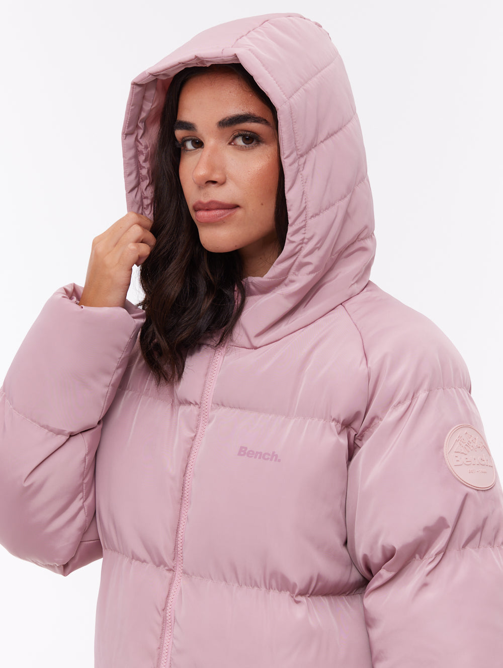 Larah parka matelassé mi-long - Rose