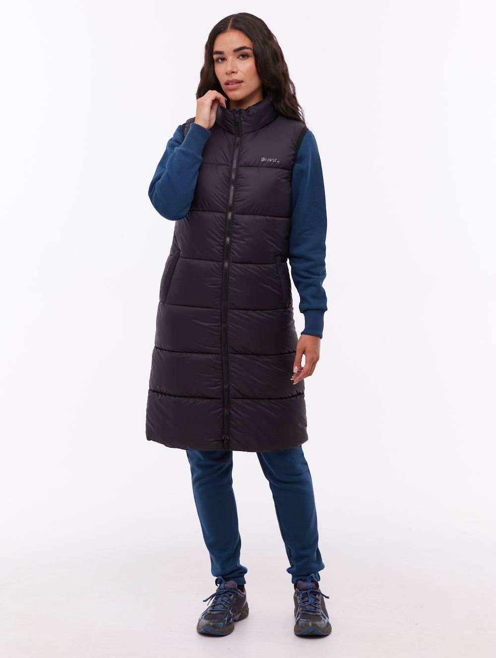 Matina Maxi Puffer Vest - Black