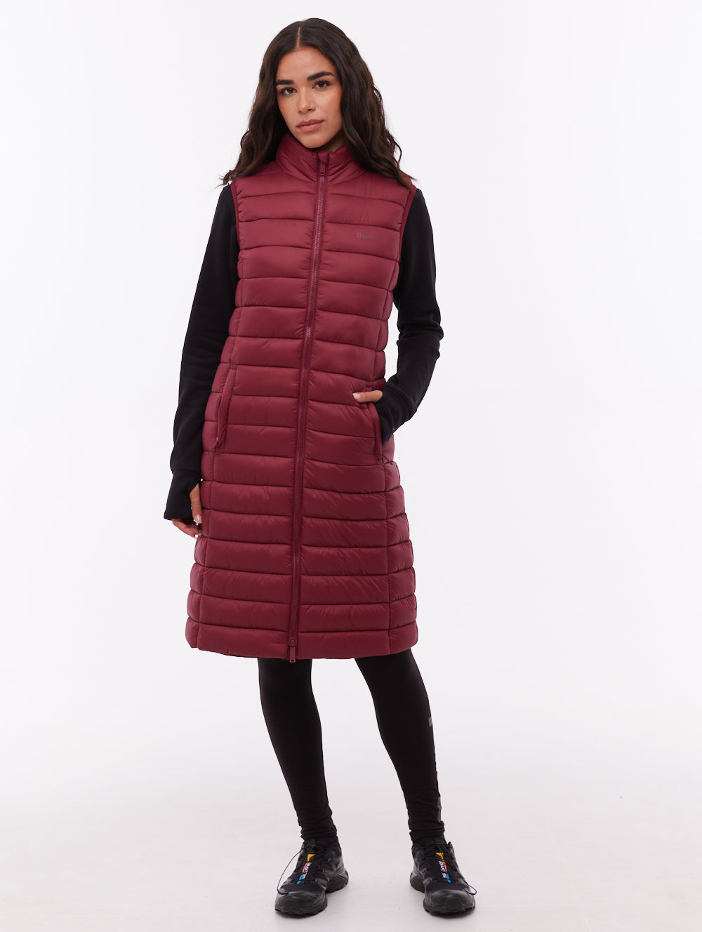 Meridian Maxi Puffer Vest - Red