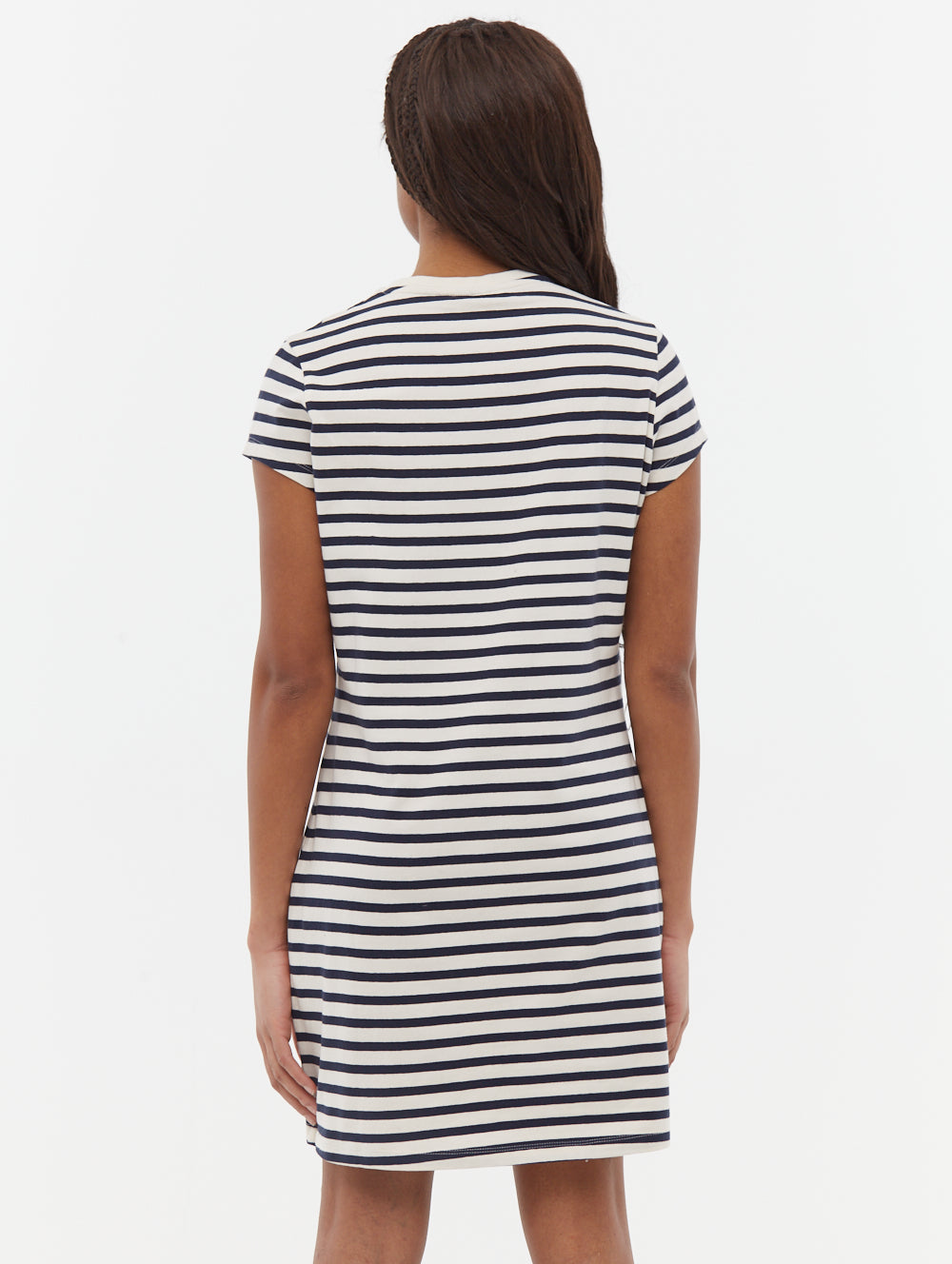 Mabelle robe midi t-shirt rayée