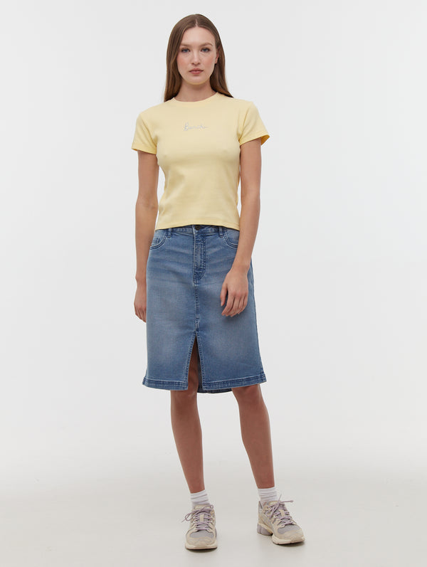 Vienra Midi Jean Skirt - Bench