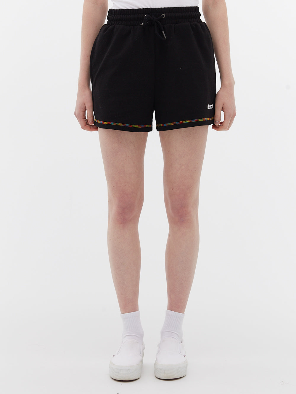 Short Ratine avec surpiqûres multicolores - BLEHA0429M