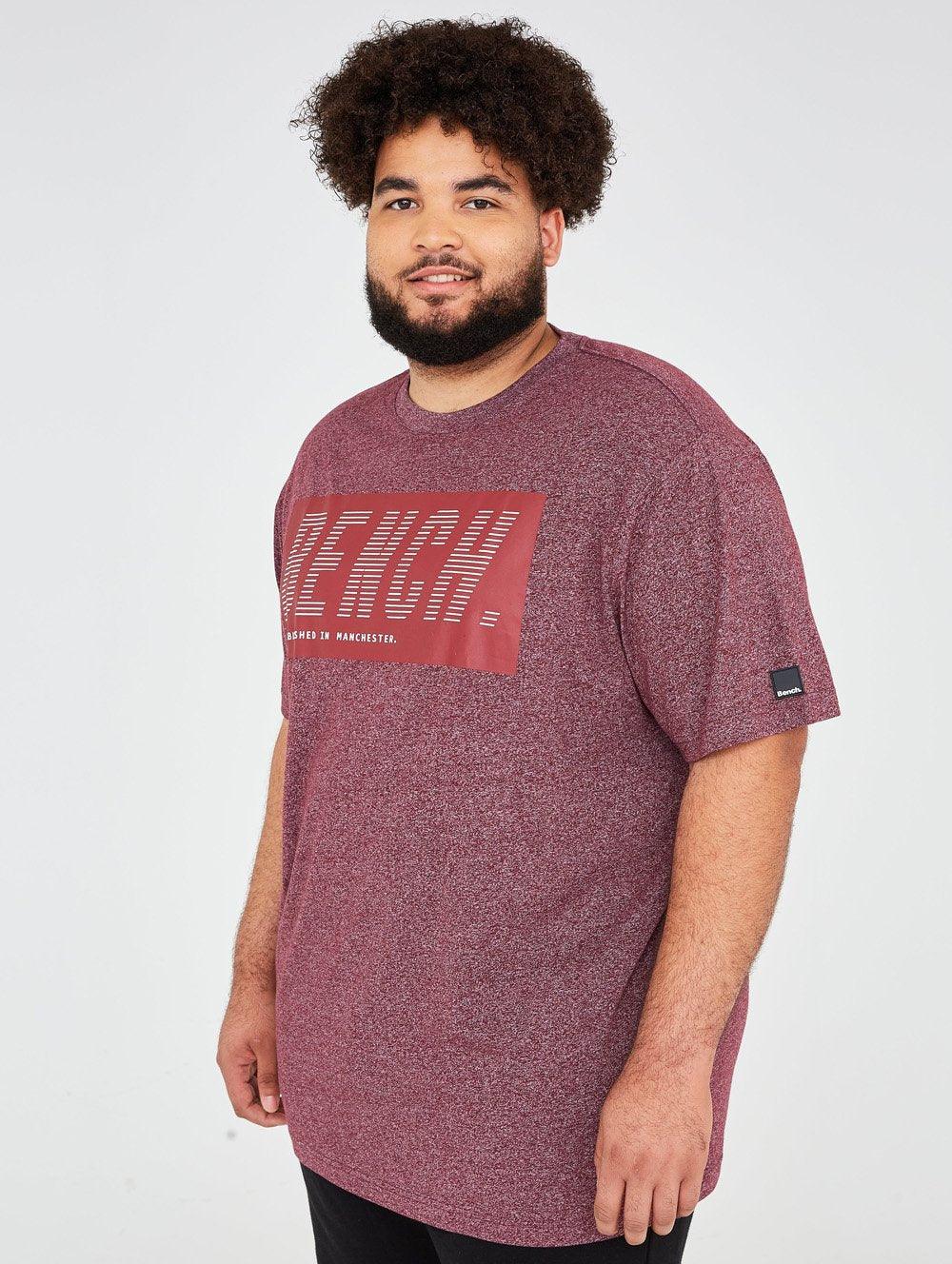 Mens Big & Tall Two-Tone Rubberized Logo Tee - BMGE40385N - Bench