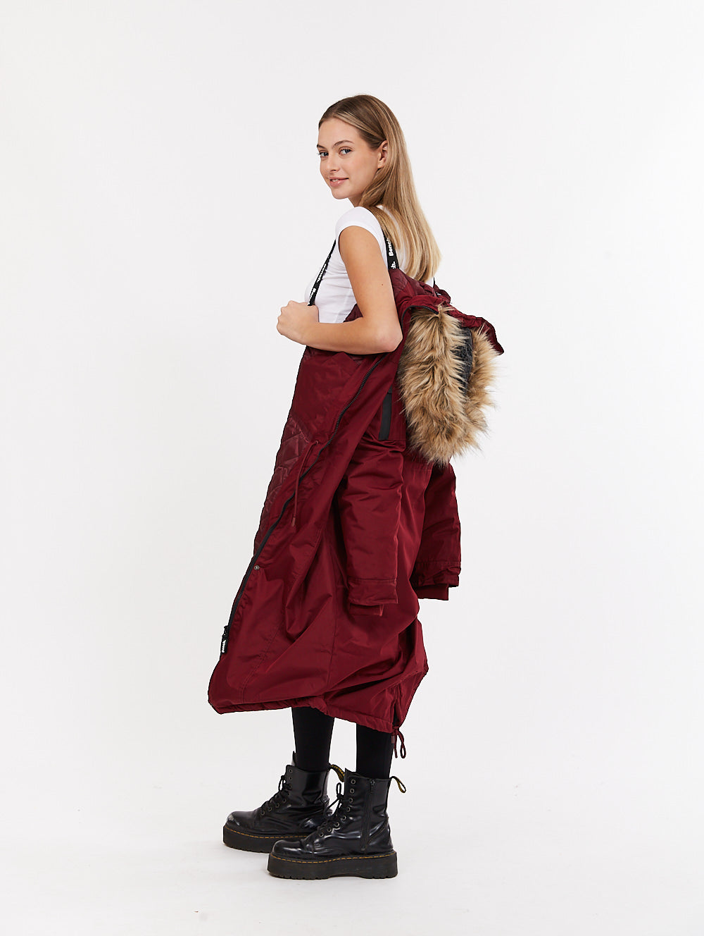 Skylar Hooded Parka - Red