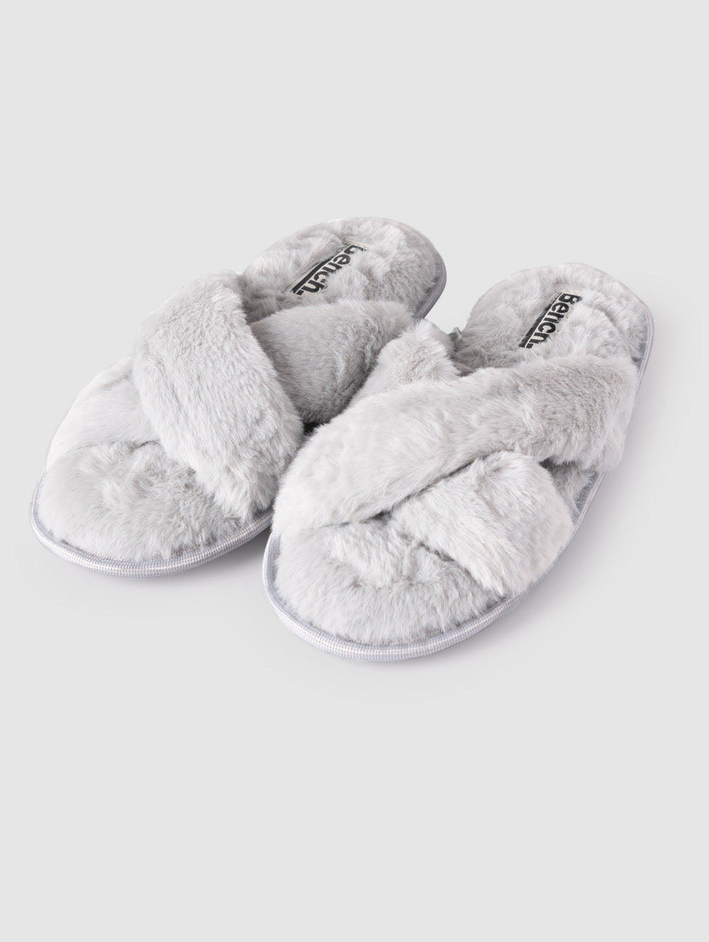 Women's Cross Strap Faux Fur Slipper Bench - Main Image