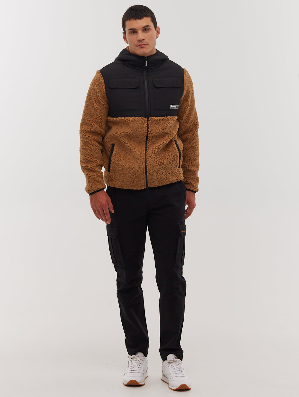 Blankor Quilted Yoke Zip-Up Sherpa