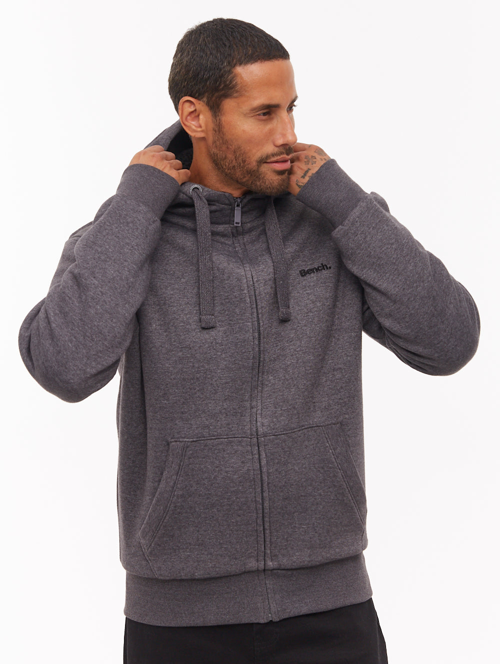 Baraz Sherpa-Lined Zip-Up Hoodie - Grey - Bench