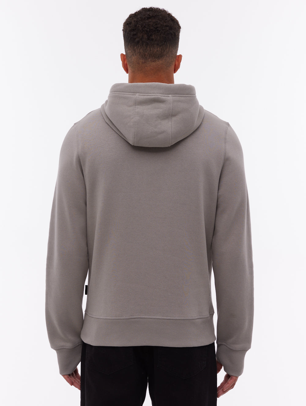Trassi chandail à capuchon avec logo ton sur ton - Gris