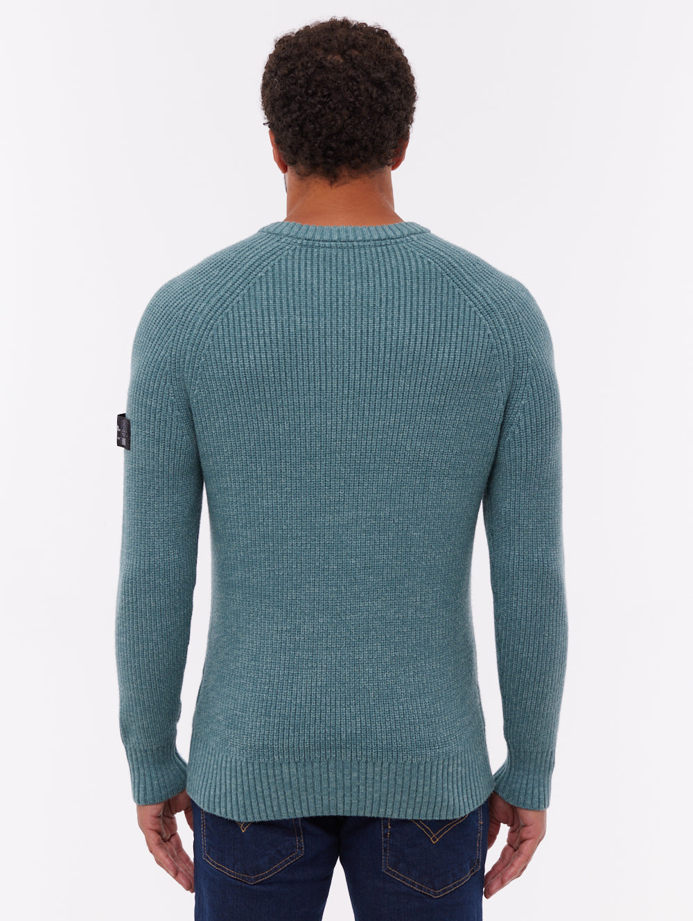 Molna Raglan Sleeve Crew Neck Sweater - Green