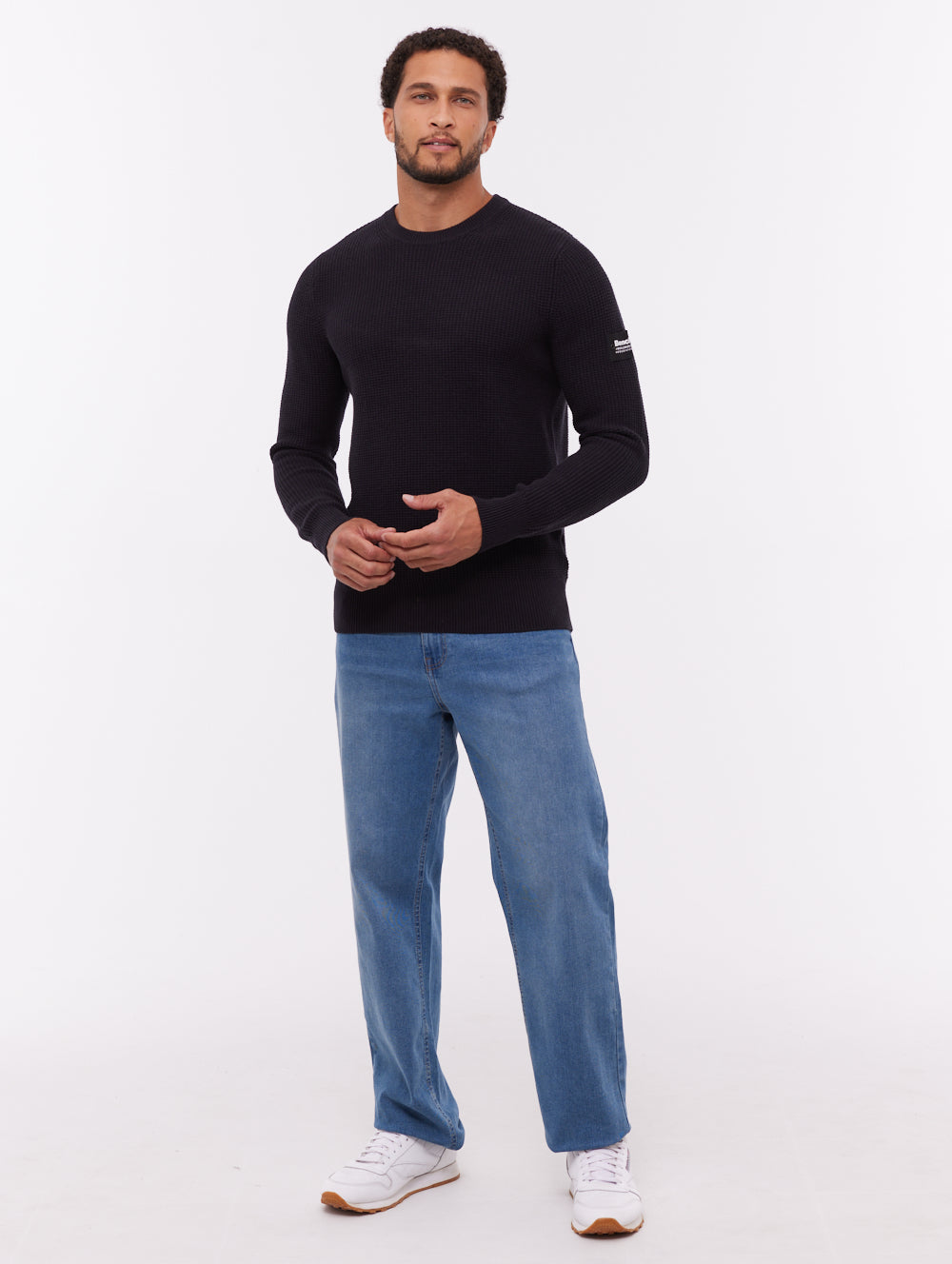 Falum Crew Neck Sweater - Black