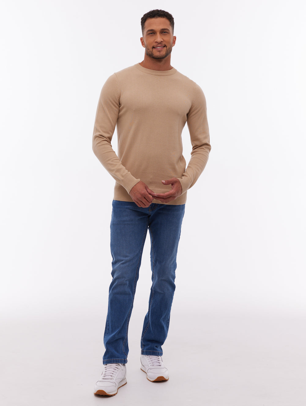 Vietro Crew Neck Sweater  - Beige