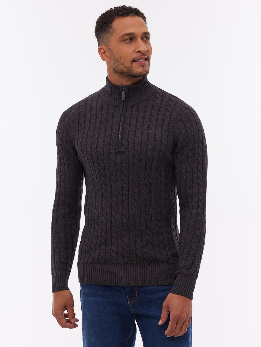 Rasola Quarter-Zip Sweater - Grey - Bench