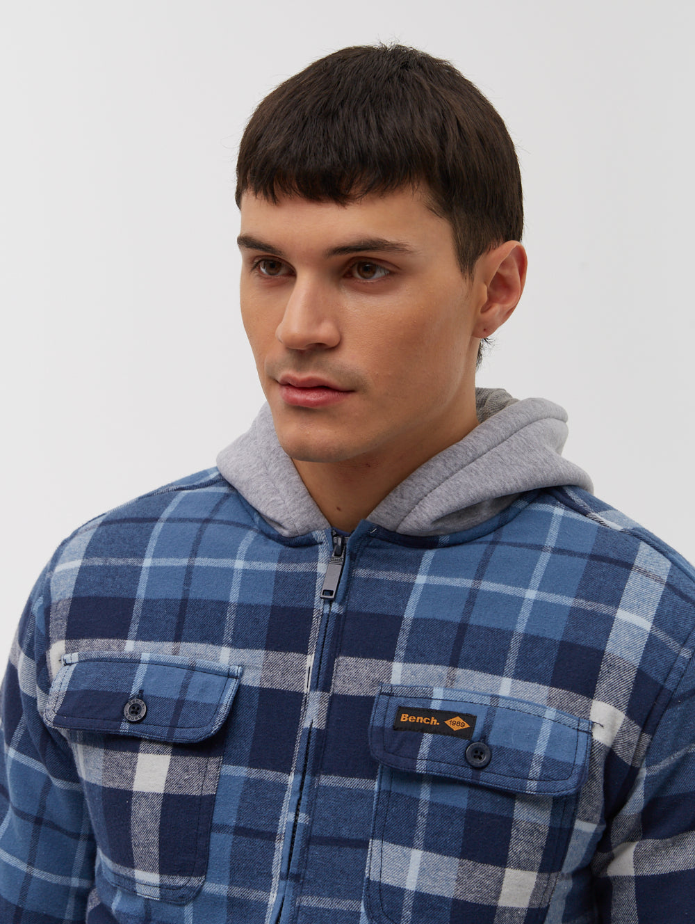 Trisso Hooded Flannel Check Shirt