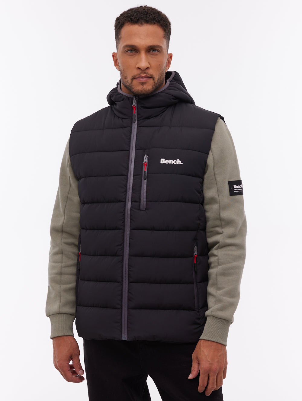 Galban Hooded Puffer Vest - Black - Bench