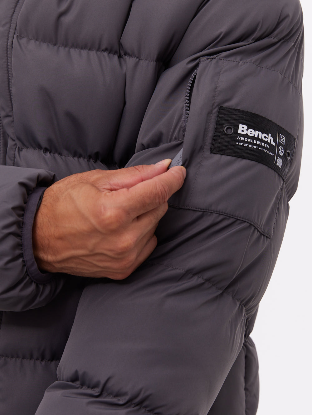 Texani veste matelassée à capuchon - Gris
