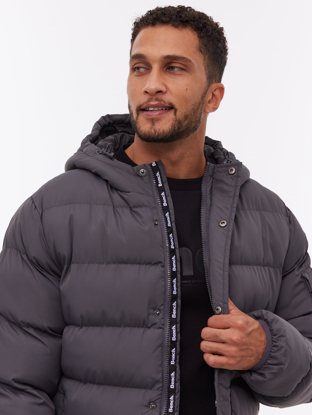Texani veste matelassée à capuchon - Gris