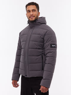 Voroni Hooded Puffer Jacket - Grey - Bench