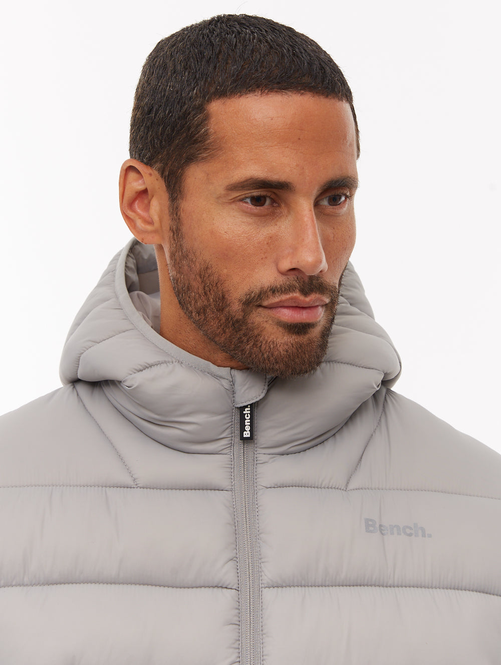 Afflor Hooded Puffer Jacket - Grey