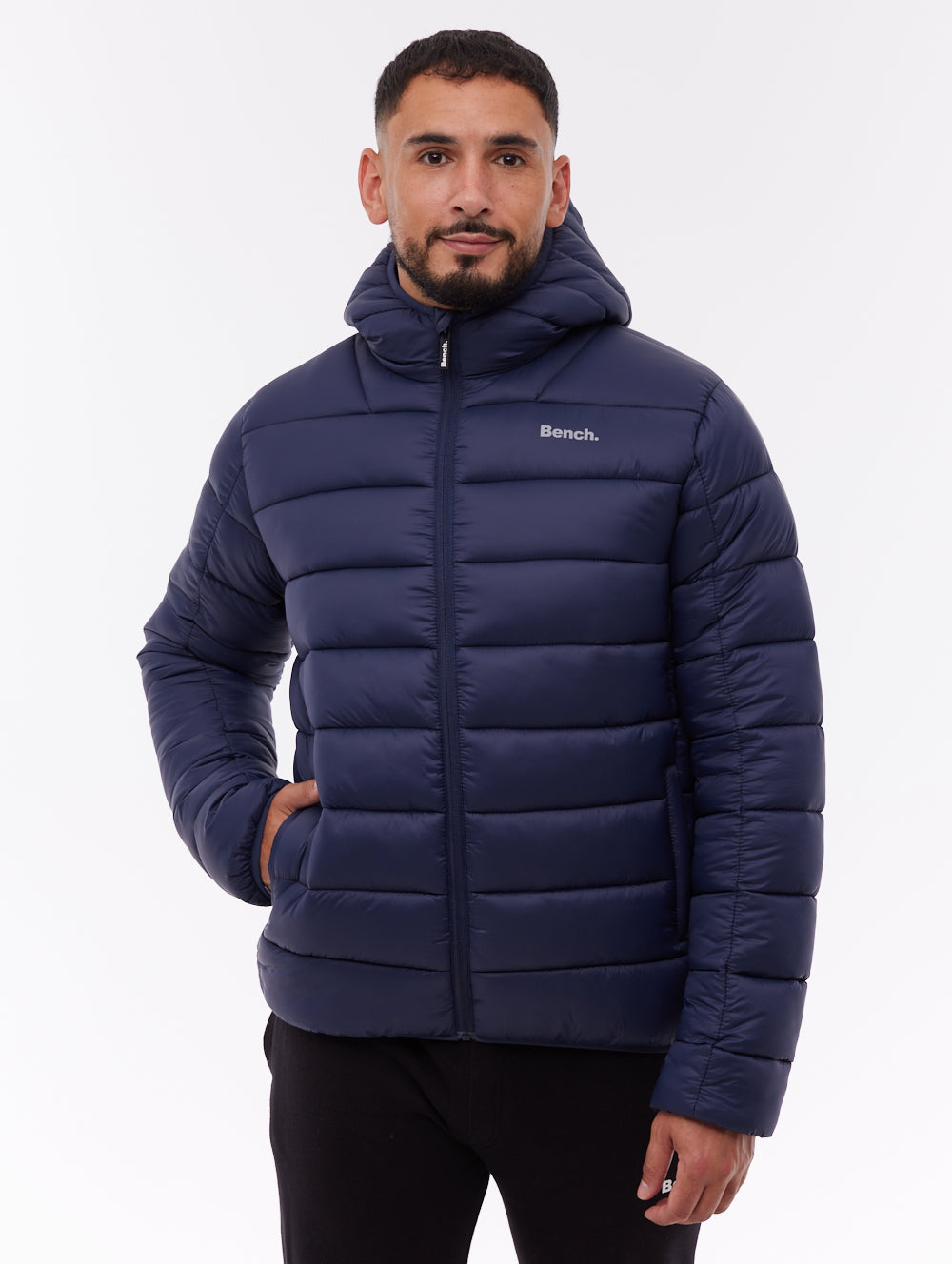 Afflor Hooded Puffer Jacket - Blue - Bench