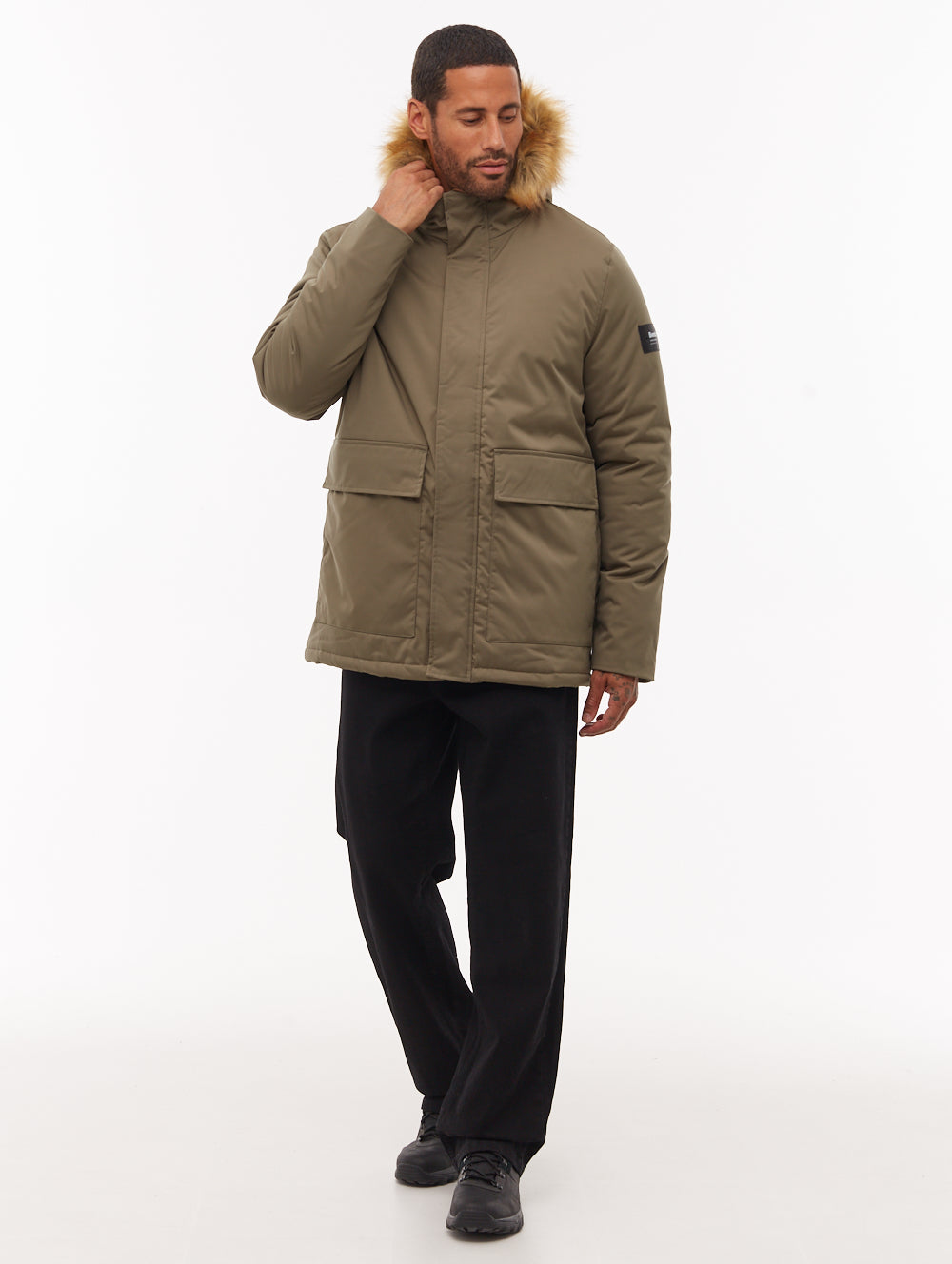 Jarryl parka à capuchon - Vert