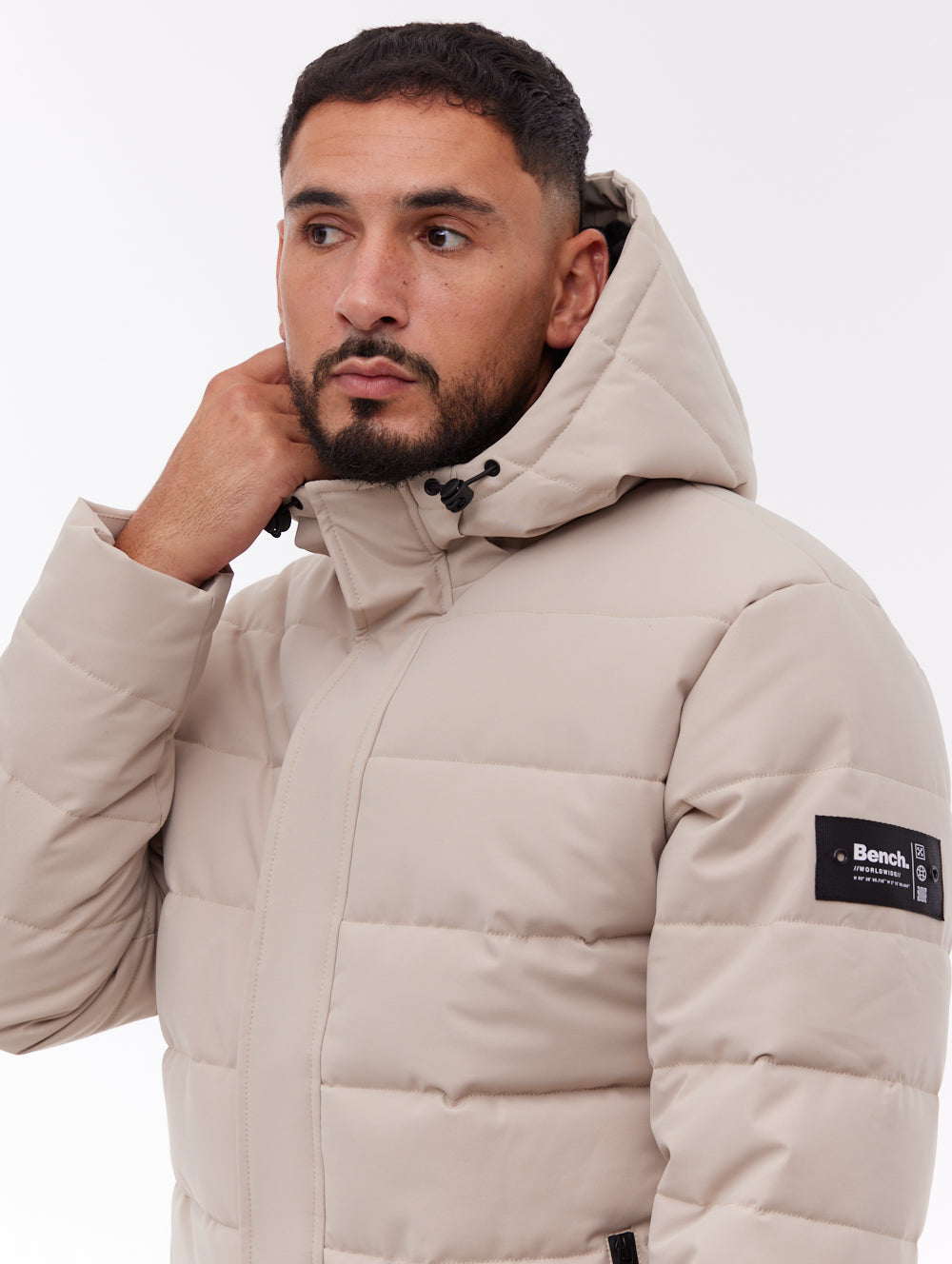 Evolo veste matelassée à capuchon - Beige