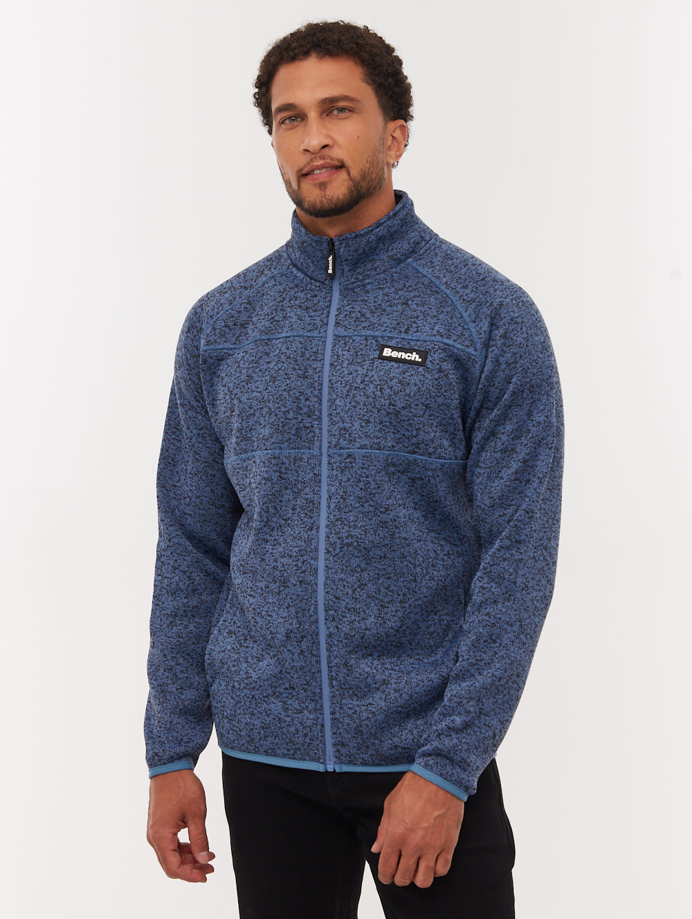 Middeo Funnel-Neck Zip-Up - Blue - Bench