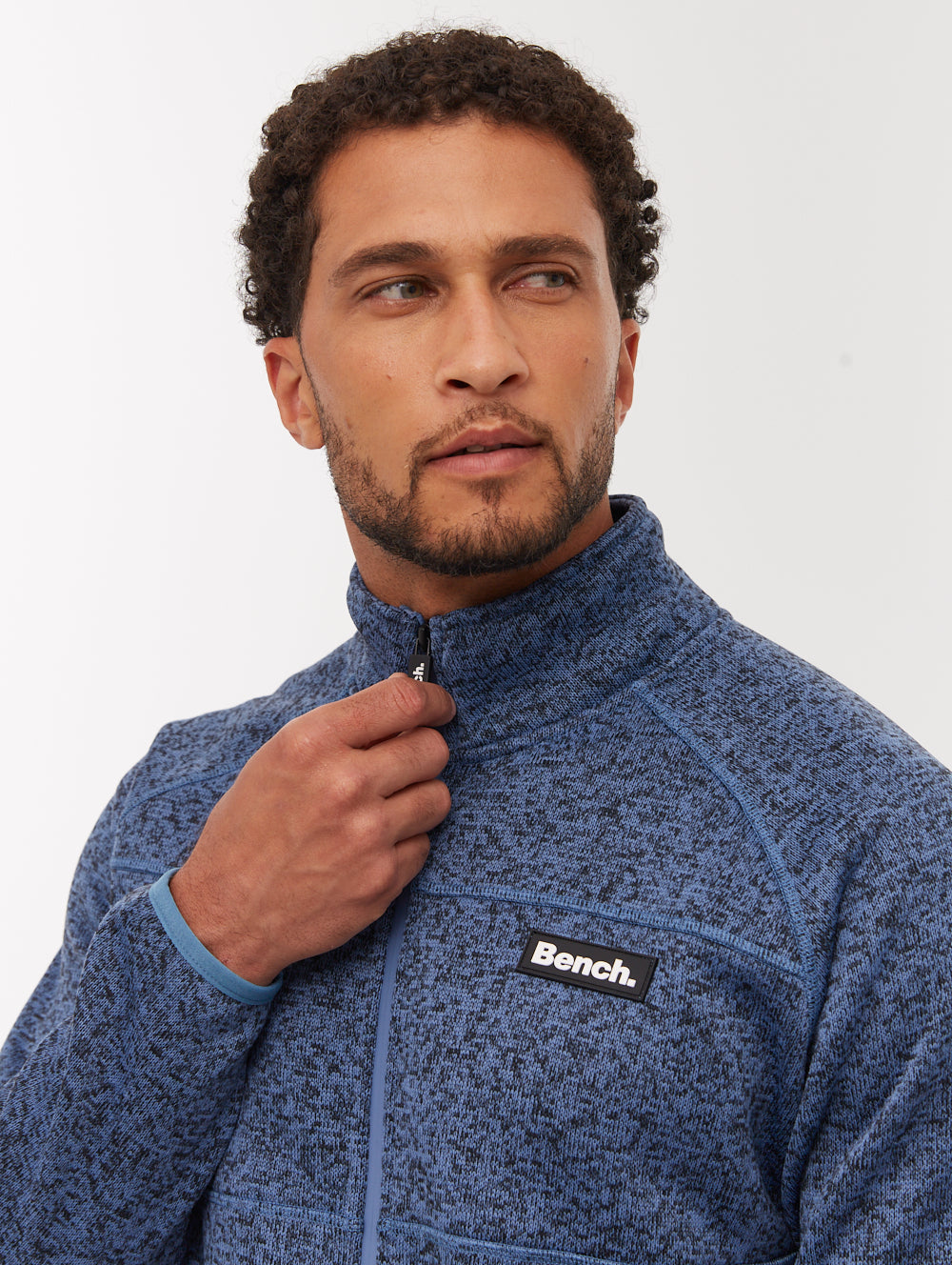 Middeo Funnel-Neck Zip-Up - Blue - Bench
