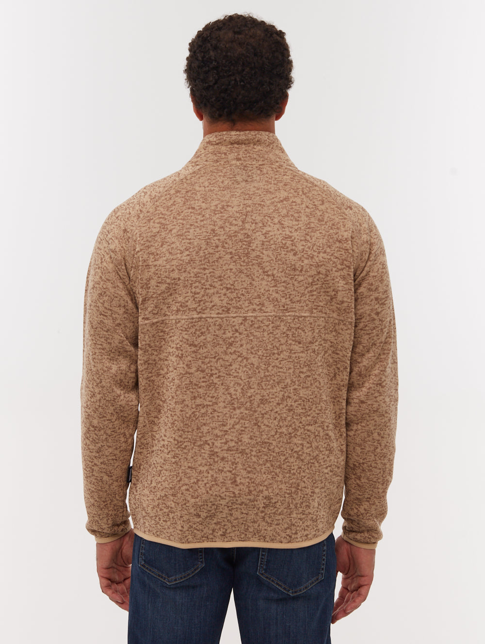 Middeo Fleece Funnel-Neck Zip-Up - Beige - Bench