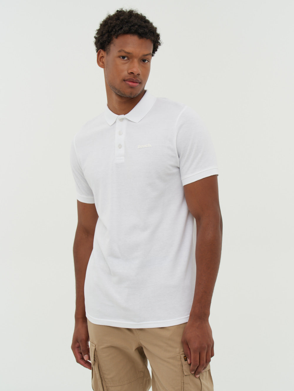 Bench white 2025 polo shirt