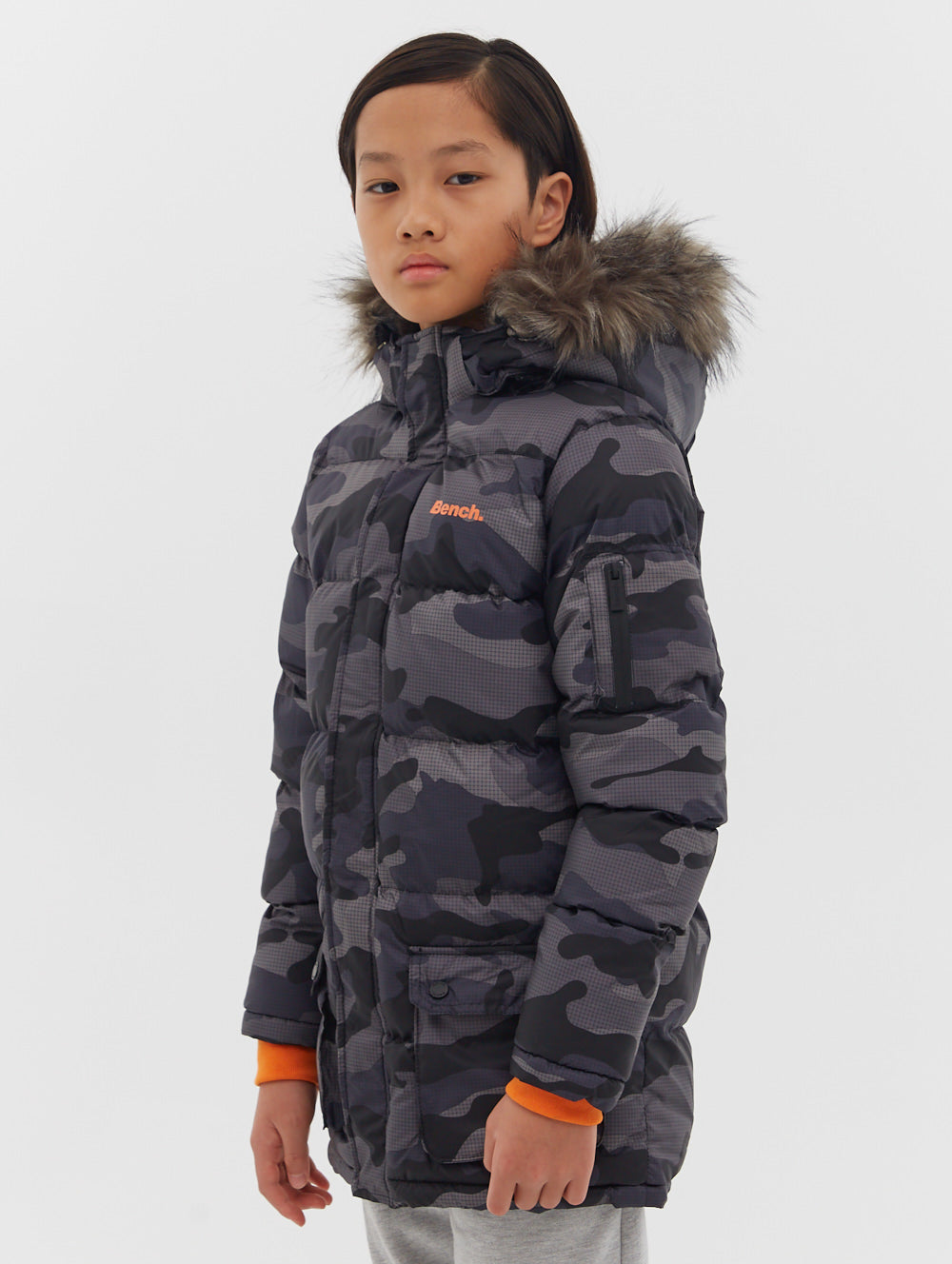 Boys camo puffer jacket sale